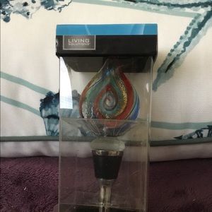 NWT Glass Wine Stopper.